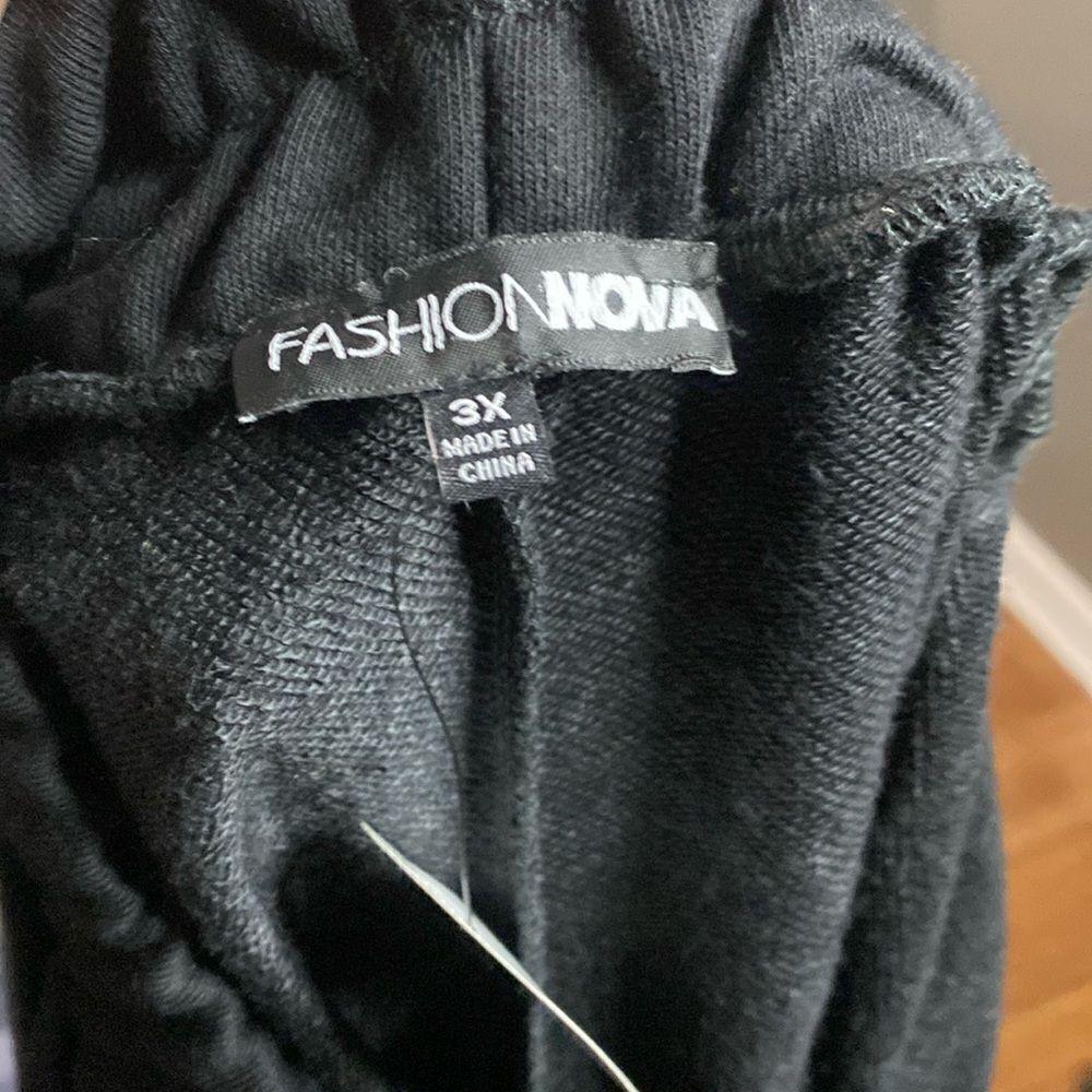 fashion nova black cargo sweat jogger pants plus new - Picture 6 of 12
